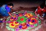 hindu traditions, simple rangoli, spiritual and cultural significance of making rangoli outside the house, Krushna